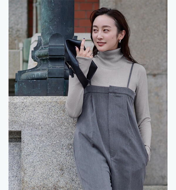 ur's「ハイネックリブシアーニット」|ニット・セーター|ライトグレー