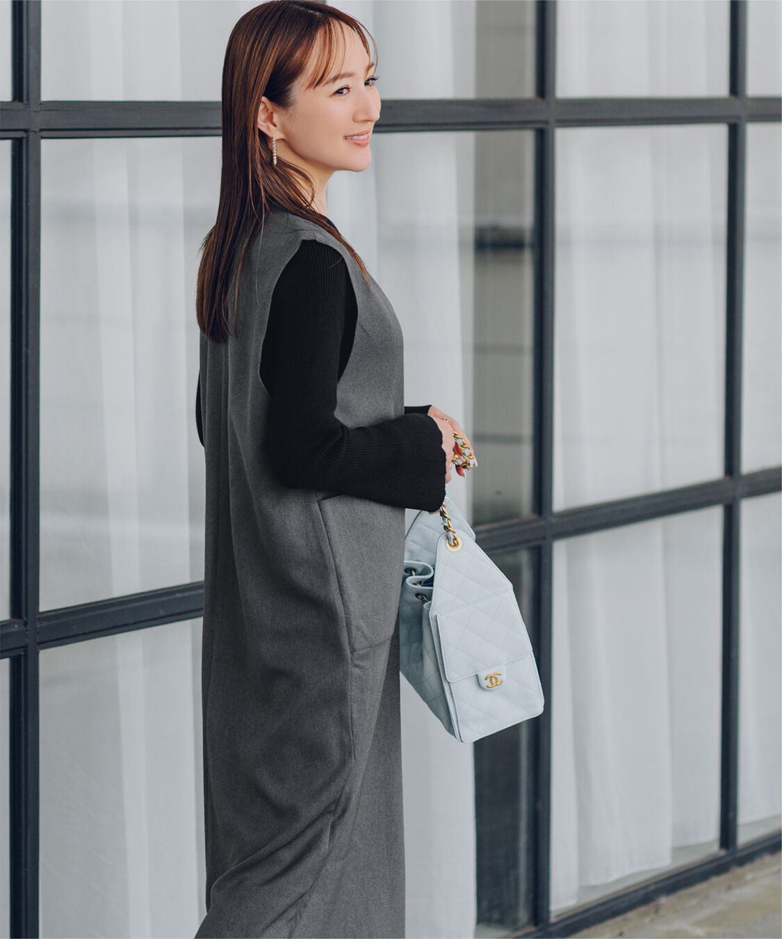 ur's「【星玲奈さんコラボアイテム】フレアスリーブリブニット」|ニット・セーター|