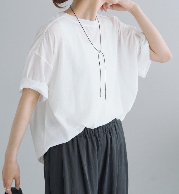  「コットンナイロンシアーオーバーTシャツ」|Tシャツ・カットソー|