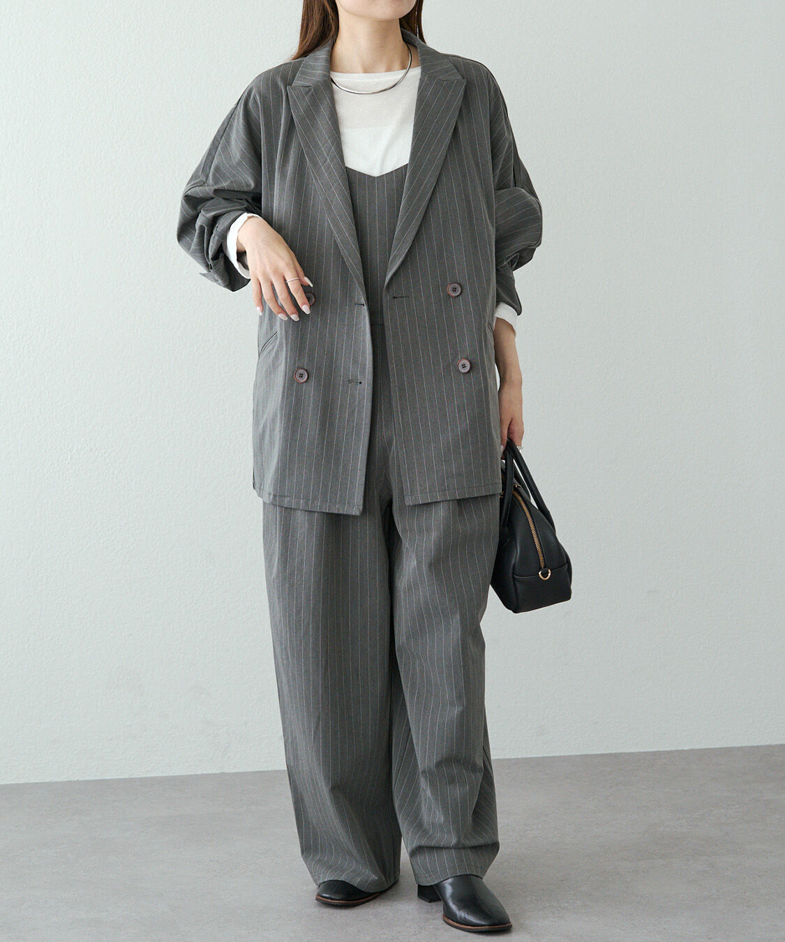  「【セットアップ対応】ツータックストレッチサロペット」|その他|