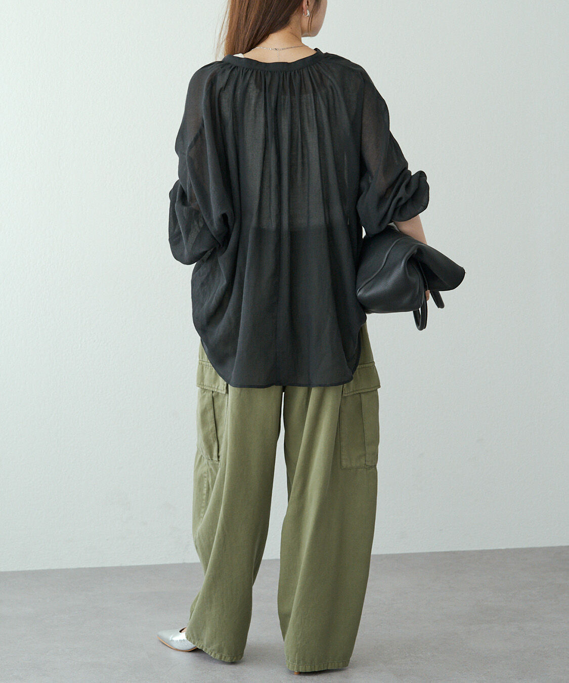  「シアーガーゼスキッパーブラウス」|シャツ・ブラウス|