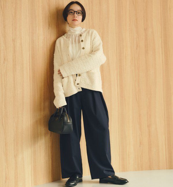  「ツィードライクニットカーディガン」|ニット・セーター|