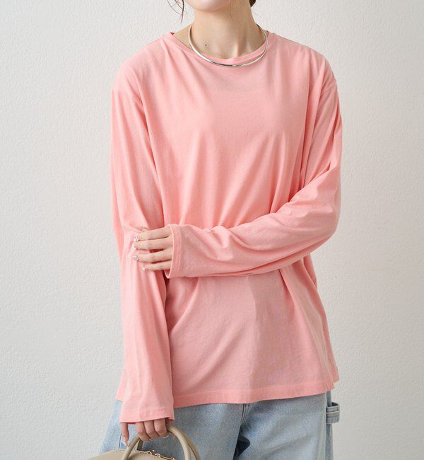  「【春カラーで登場！】コットンシアーカットソー」|プルオーバー|