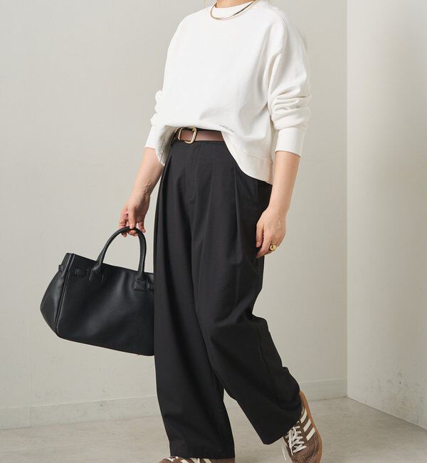  「ロゴ刺繍ショートスウェット」|プルオーバー|