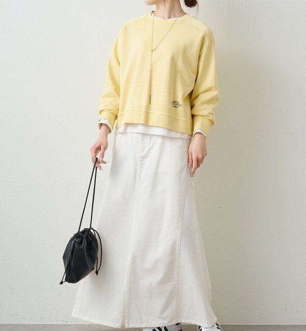  「ロゴ刺繍ショートスウェット」|プルオーバー|