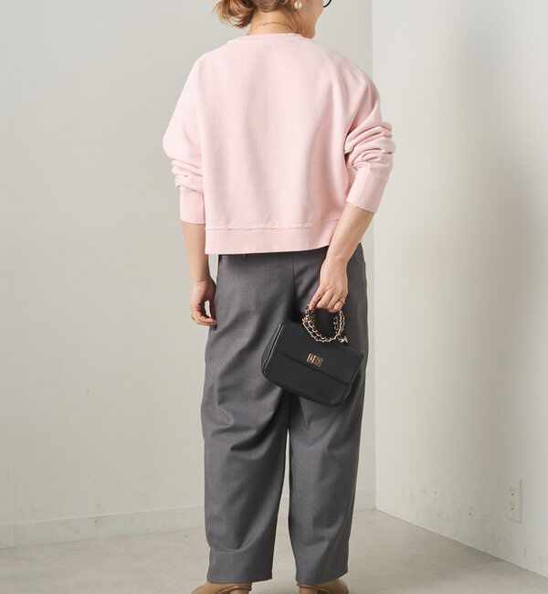  「ロゴ刺繍ショートスウェット」|プルオーバー|