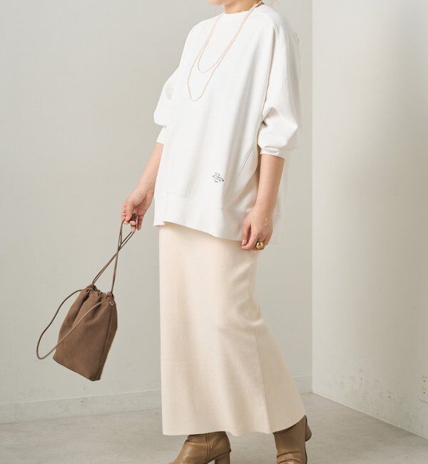  「ロゴ刺繍チュニックスウェット」|プルオーバー|