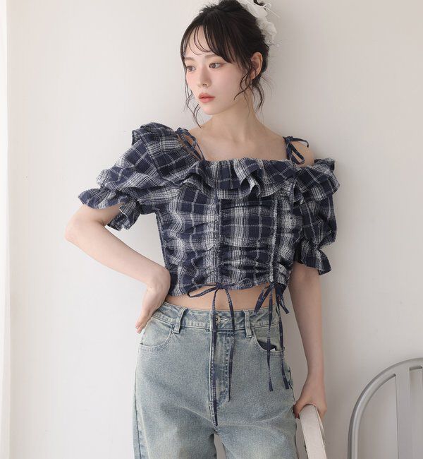  「〈S・Mサイズ展開〉ストレッチワイドデニム」|その他|