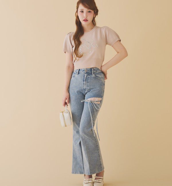  「ロゴビジューニット」|ニット・セーター|