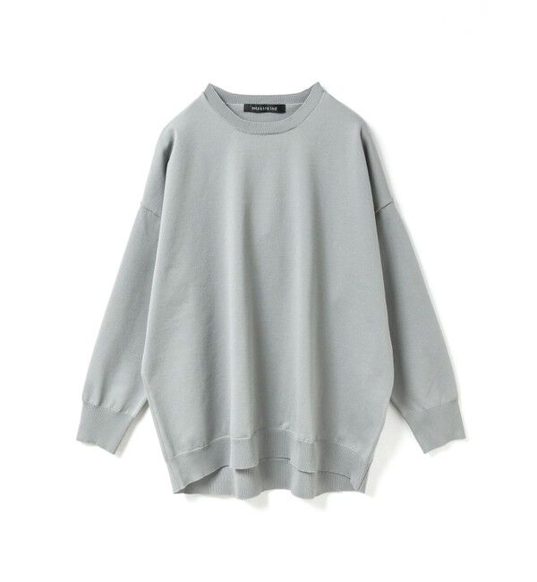 mizuiro ind「mizuiro ind クルーネックワイドプルオーバー」|ニット・セーター|ライトグレー