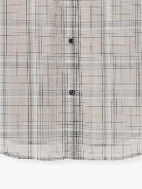 Lugnoncure「シアーチェックシャツ《2025spring catalog item》」|シャツ・ブラウス|