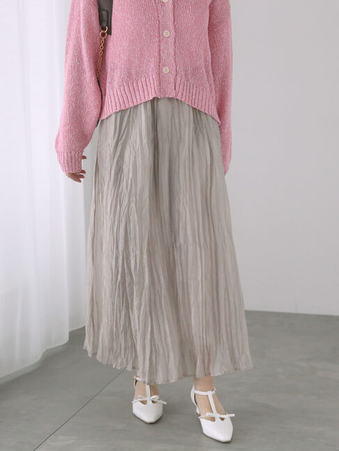 Te chichi TERRASSE「シャイニークリンクルスカート《2025spring catalog item》」|スカート|グレー