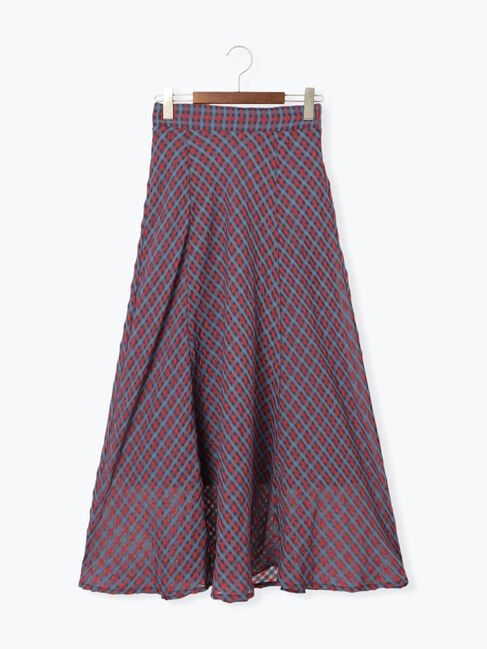 Te chichi TERRASSE「シアーチェックフレアスカート」|スカート|