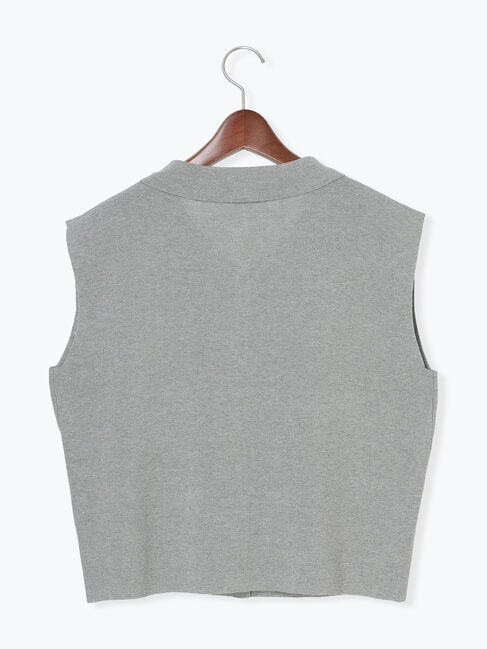 Te chichi「総針Wポケットスリーブレスポロニット」|ニット・セーター|