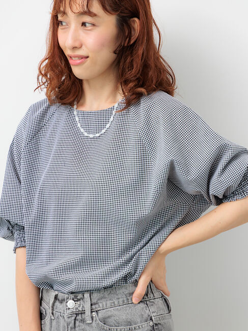 Lugnoncure「アソート袖口シャーリングブラウス」|シャツ・ブラウス|