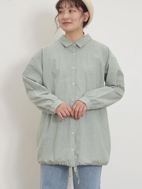 Samansa Mos2「裾ドロストチュニック」|シャツ・ブラウス|