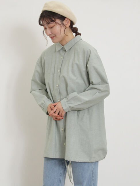 Samansa Mos2「裾ドロストチュニック」|シャツ・ブラウス|