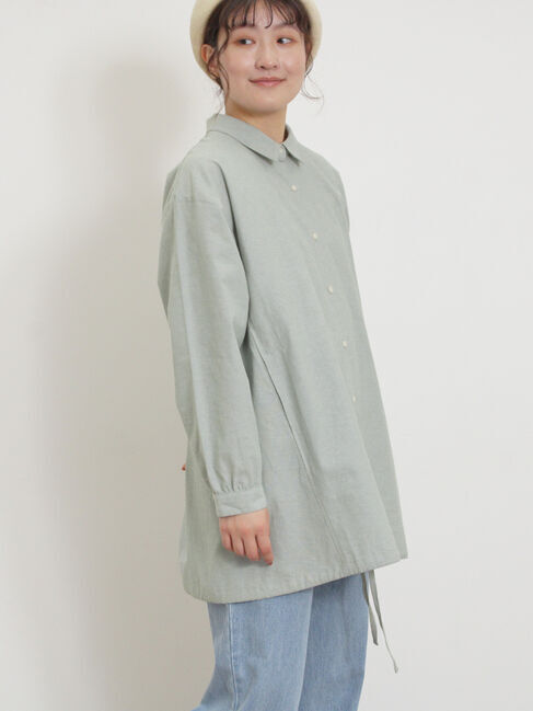 Samansa Mos2「裾ドロストチュニック」|シャツ・ブラウス|