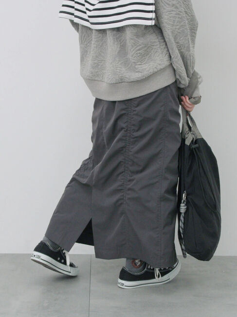 Samansa Mos2 blue「シャーリングスカート」|スカート|