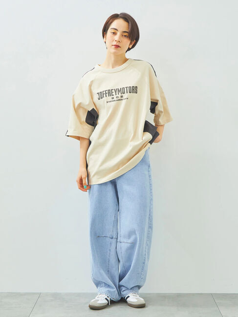 SM2「配色ラインロゴプリントオーバーTシャツ」|Tシャツ・カットソー|