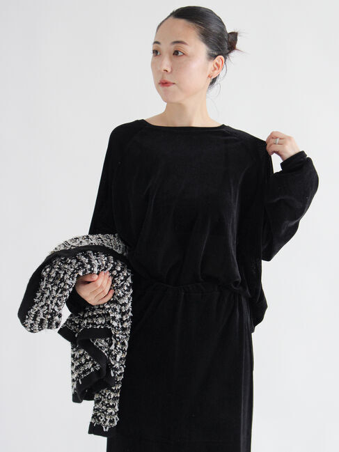 sm2rhythm「シアーベロアプルオーバー」|Tシャツ・カットソー|ブラック