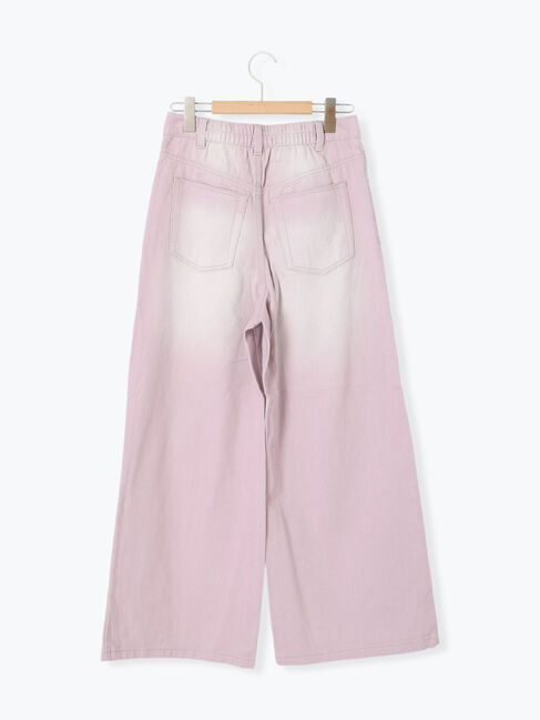 Samansa Mos2 blue「【ECO DENIM 】 ワイドストレートパンツ」|その他|