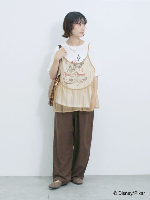 Samansa Mos2 blue「トイ・ストーリー/キャミセットTシャツ」|Tシャツ・カットソー|