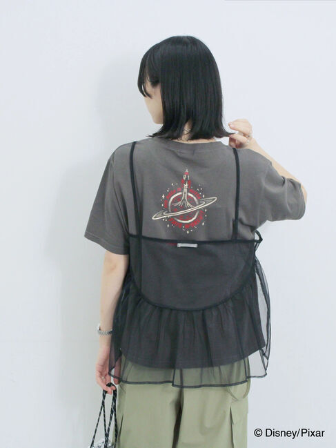 Samansa Mos2 blue「トイ・ストーリー/キャミセットTシャツ」|Tシャツ・カットソー|