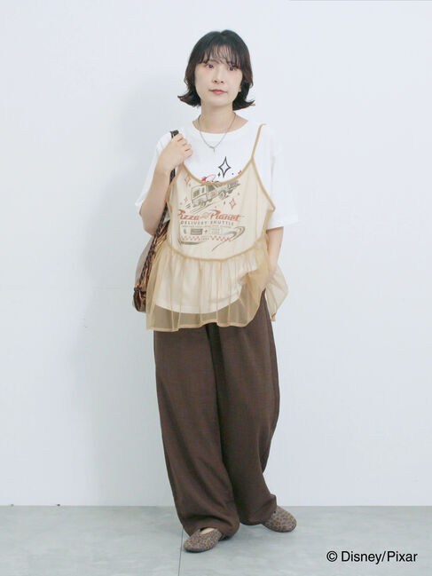 Samansa Mos2 blue「トイ・ストーリー/キャミセットTシャツ」|Tシャツ・カットソー|