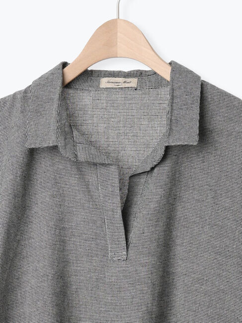 Samansa Mos2「後ろ釦スキッパーチュニック」|シャツ・ブラウス|