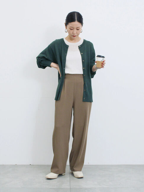 Samansa Mos2 blue「マルチスタイル前後2wayクルーネックカーディガン」|カーディガン|