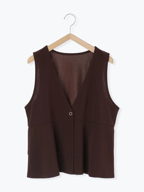 Samansa Mos2 blue「ペプラムベスト(セットアップ可)」|ダウンベスト・ベスト|