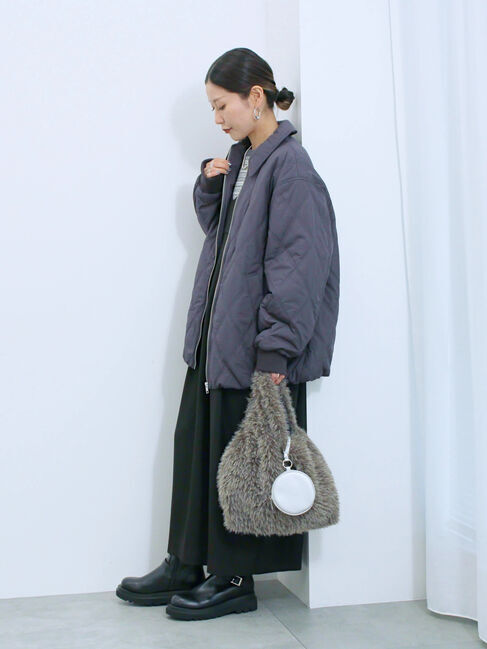 Samansa Mos2 blue「フェイクファーマルシェバッグ」|その他|