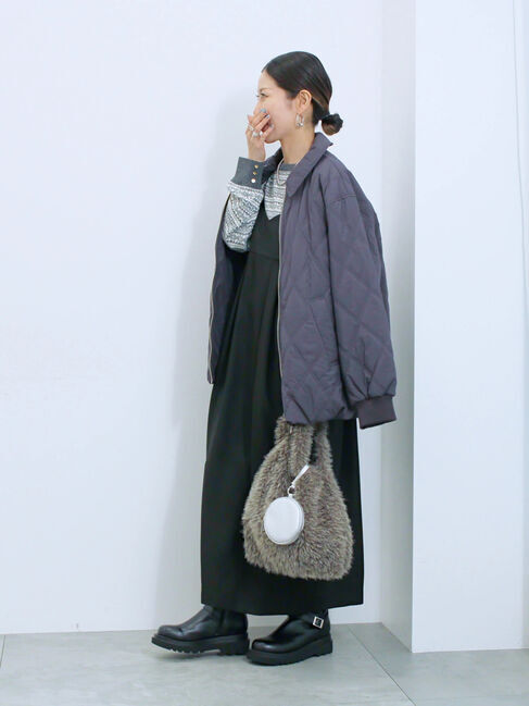 Samansa Mos2 blue「フェイクファーマルシェバッグ」|その他|