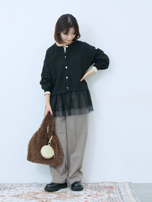 Samansa Mos2 blue「フェイクファーマルシェバッグ」|その他|