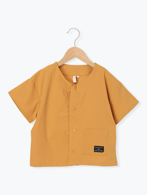 Samansa Mos2 Lagom「【接触冷感】メッシュ半袖シャツ」|シャツ・ブラウス|キャメル