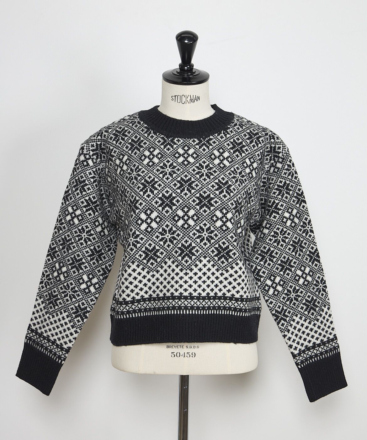 INED「TICCA ウールノルディックニットプルオーバー TBDA-411」|ニット・セーター|ブラック