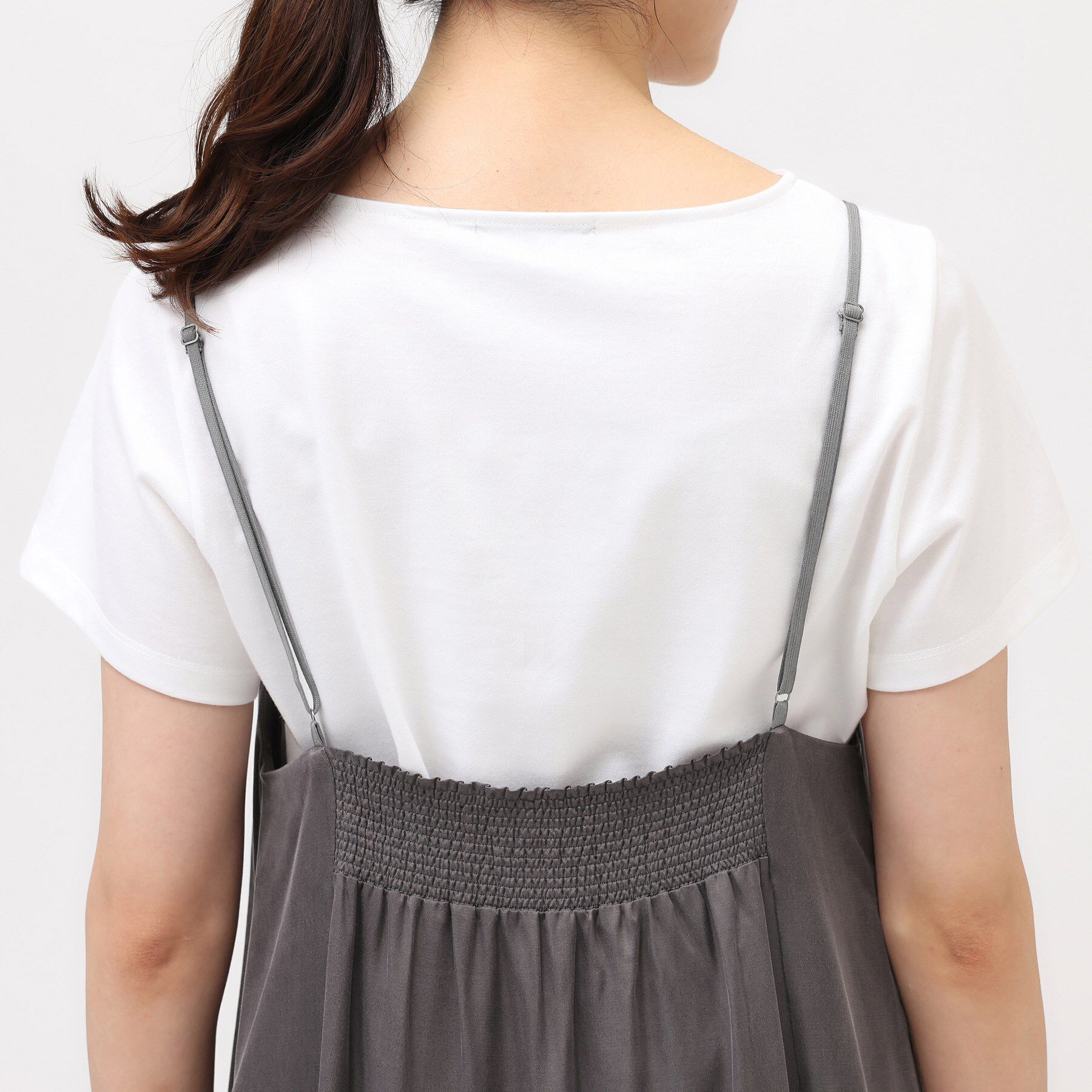 UNTITLED「【着丈調節可能】フィブリルサテン キャミワンピース」|ワンピース|