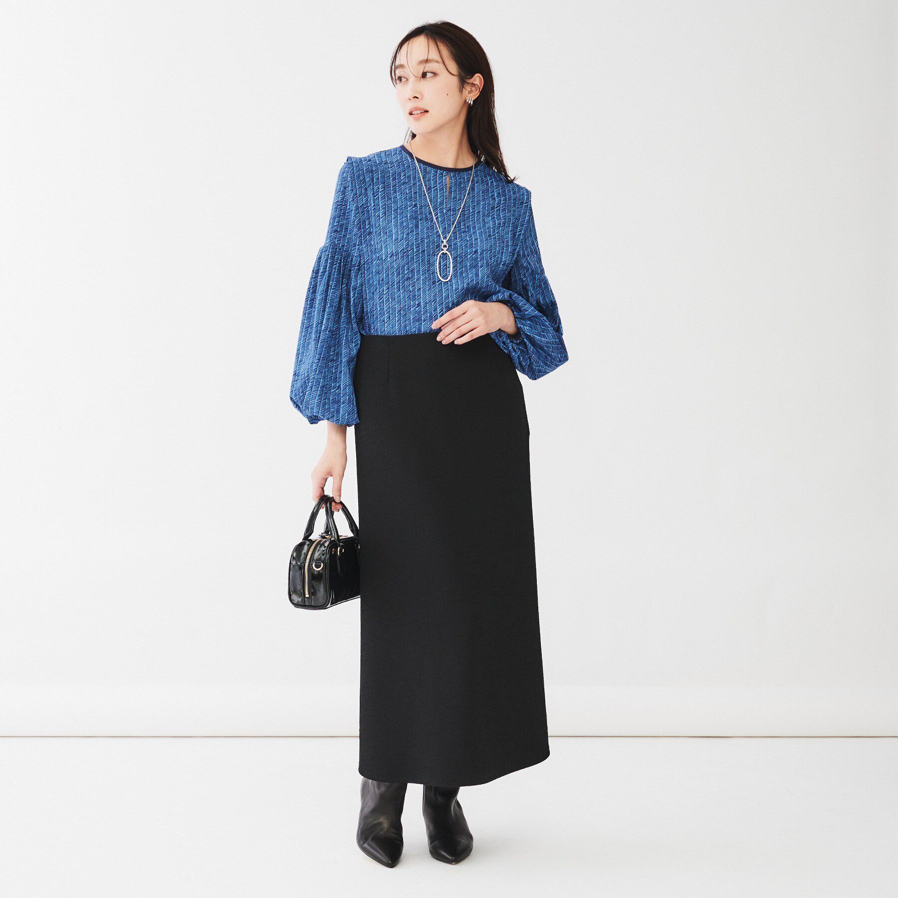 UNTITLED「【ストレッチ/オールシーズン対応】スラブジャージフレアスカート」|スカート|