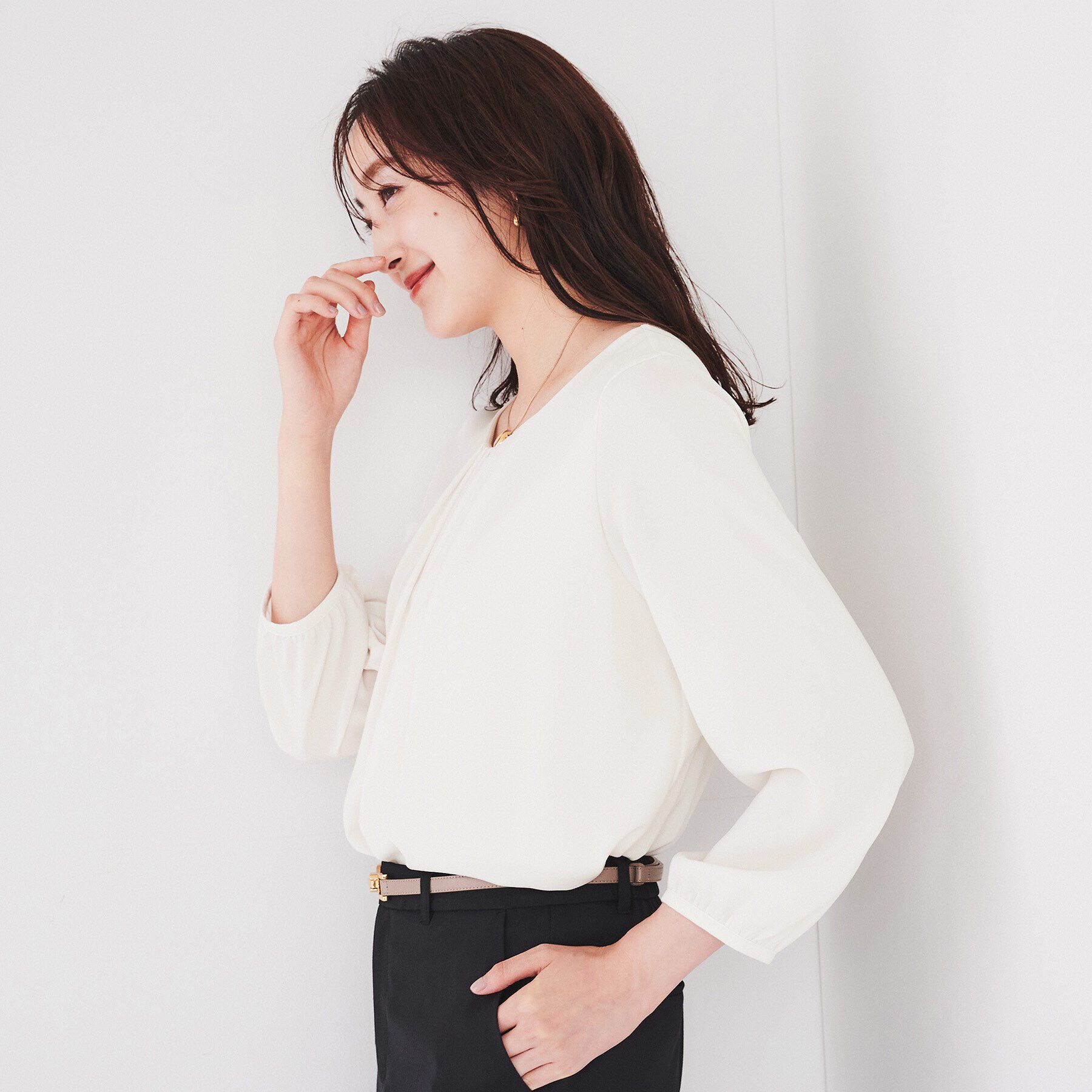 UNTITLED「【通勤スーツ/入卒/セレモニー】ドッキングインナーブラウス」|シャツ・ブラウス|
