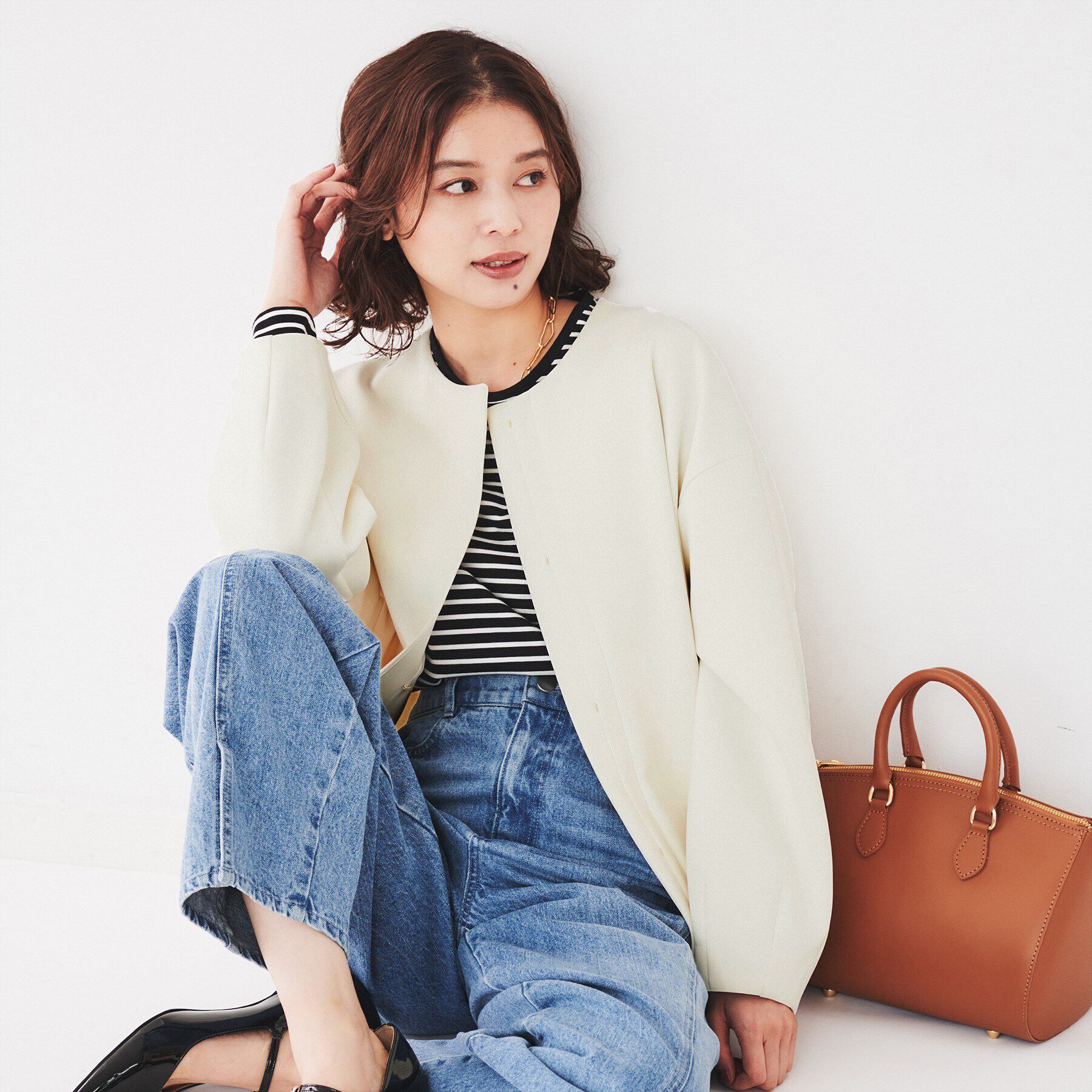 UNTITLED「【スポンディッシュ/セットアップ可能】ダンボールジャージ ブルゾン」|ブルゾン・スタジャン|