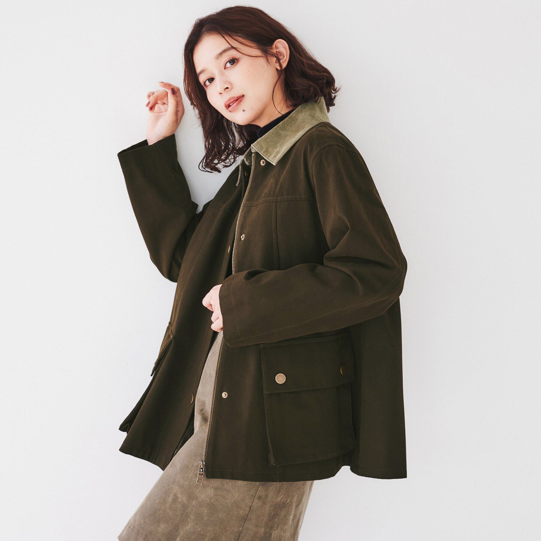 UNTITLED「【ヴィンテージ感】コットンモール ショートブルゾン」|ブルゾン・スタジャン|