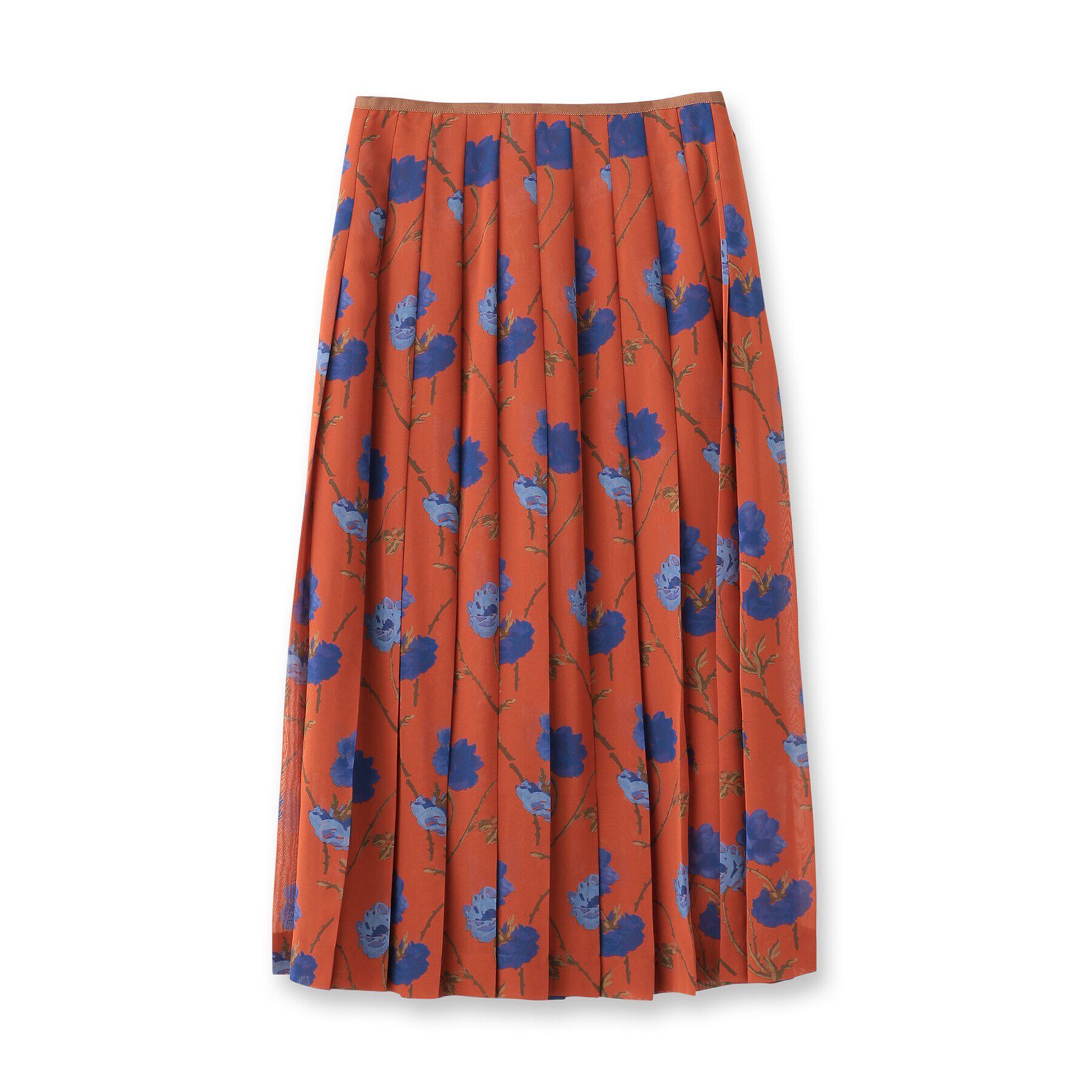 UNTITLED「【セットアップ可能/洗える/柄スカート】フラワーシフォンプリーツスカート」|スカート|