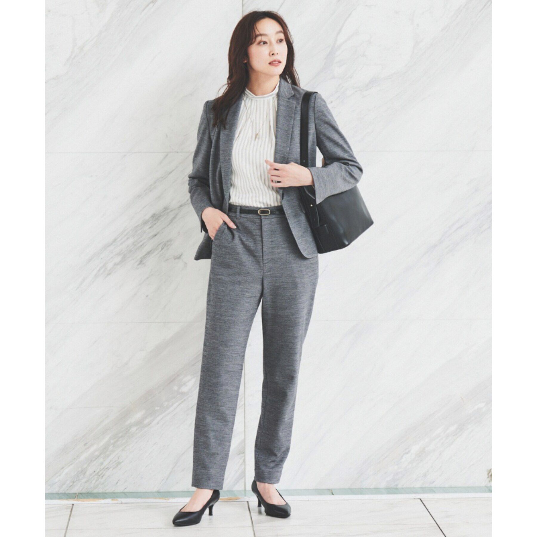 UNTITLED「【通勤スーツ】ウール混ジャージ テーラードジャケット」|テーラードジャケット|