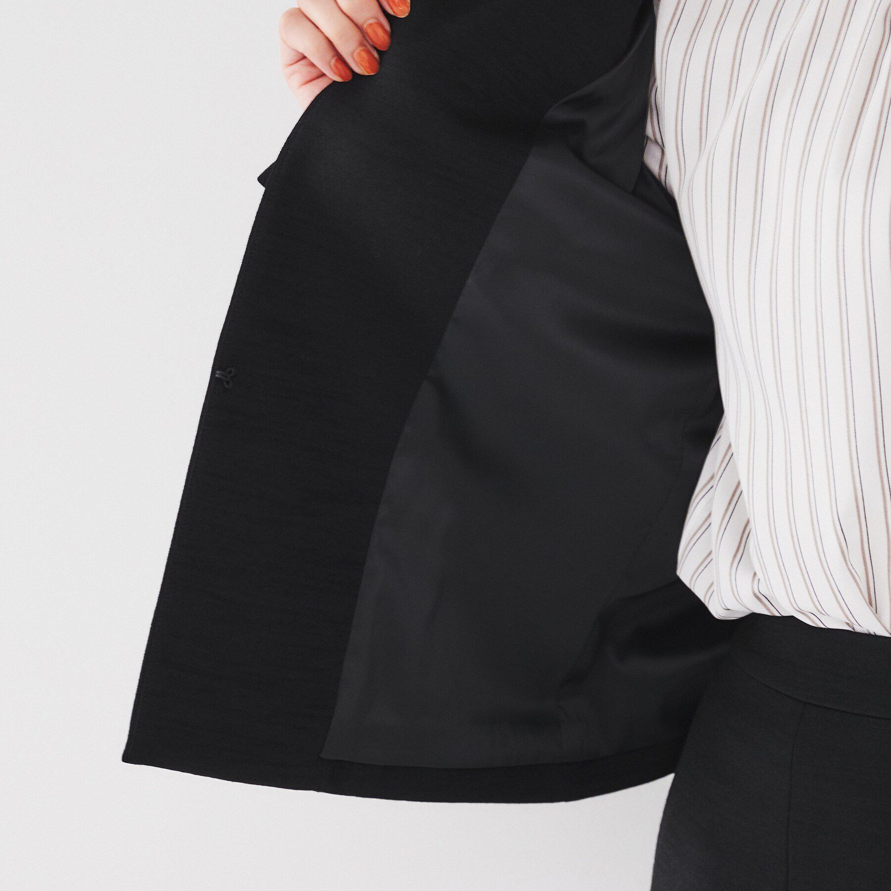 UNTITLED「【通勤スーツ】ウール混ジャージ ノーカラージャケット」|ノーカラージャケット|