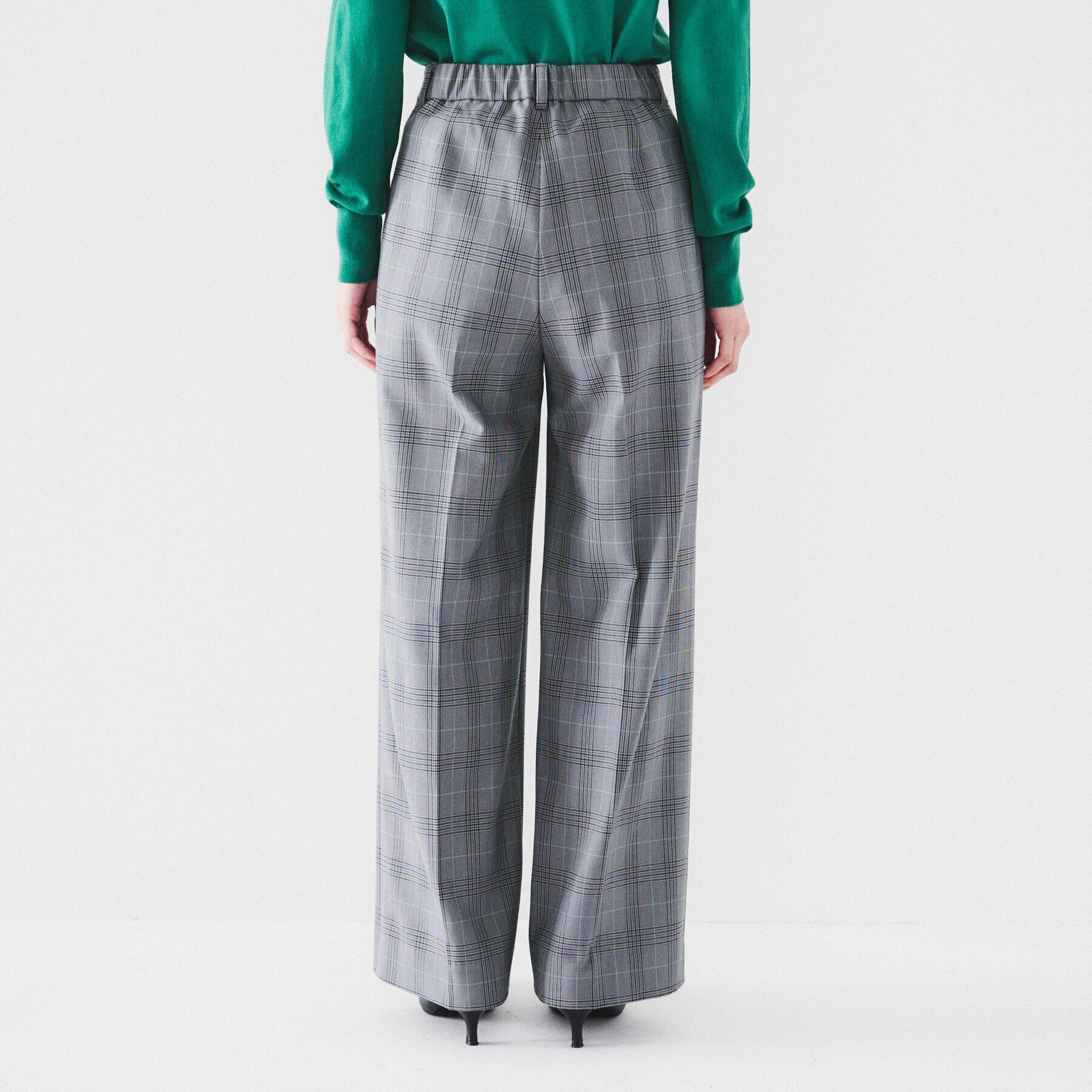 UNTITLED「【裏起毛/後ろウエストゴム/日本製】タックなしフルレングスワイドパンツ」|その他|