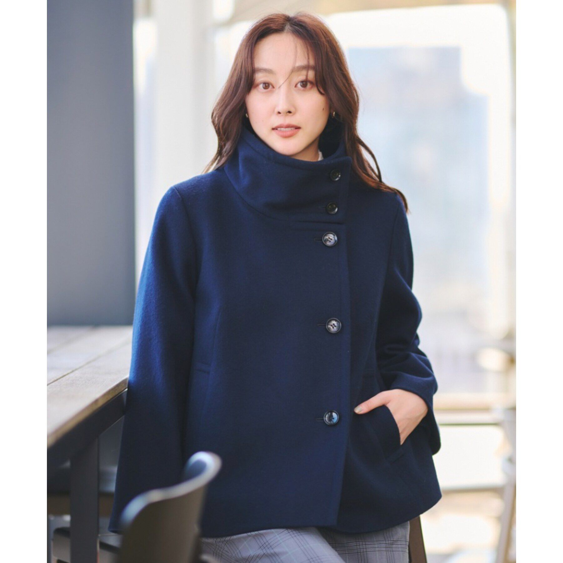 UNTITLED「【日本製】2WAYウールショートコート」|その他|