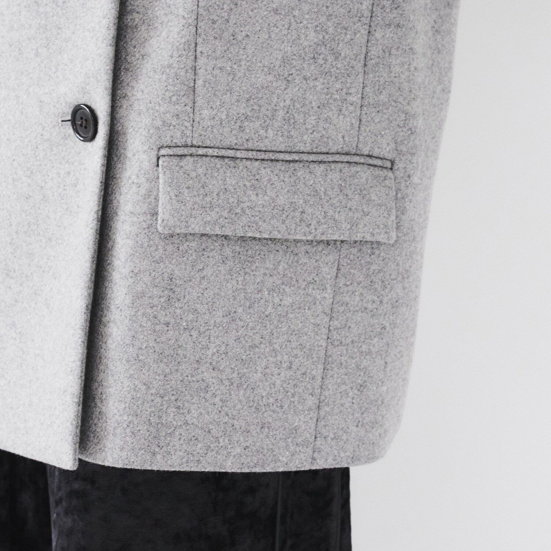 UNTITLED「【ミドル丈/日本製/イタリア素材】ウールメルトン ピーコート」|ピーコート|
