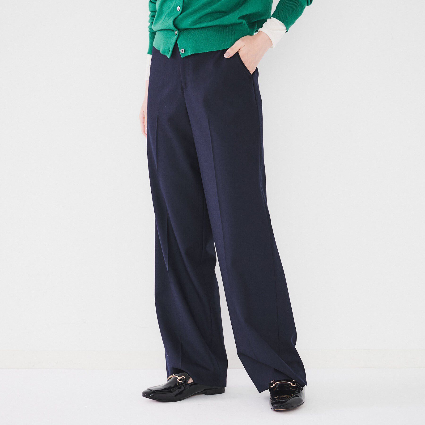 UNTITLED「【後ろウエストゴム/日本製/センタープレス】ミルドワイドパンツ」|その他|