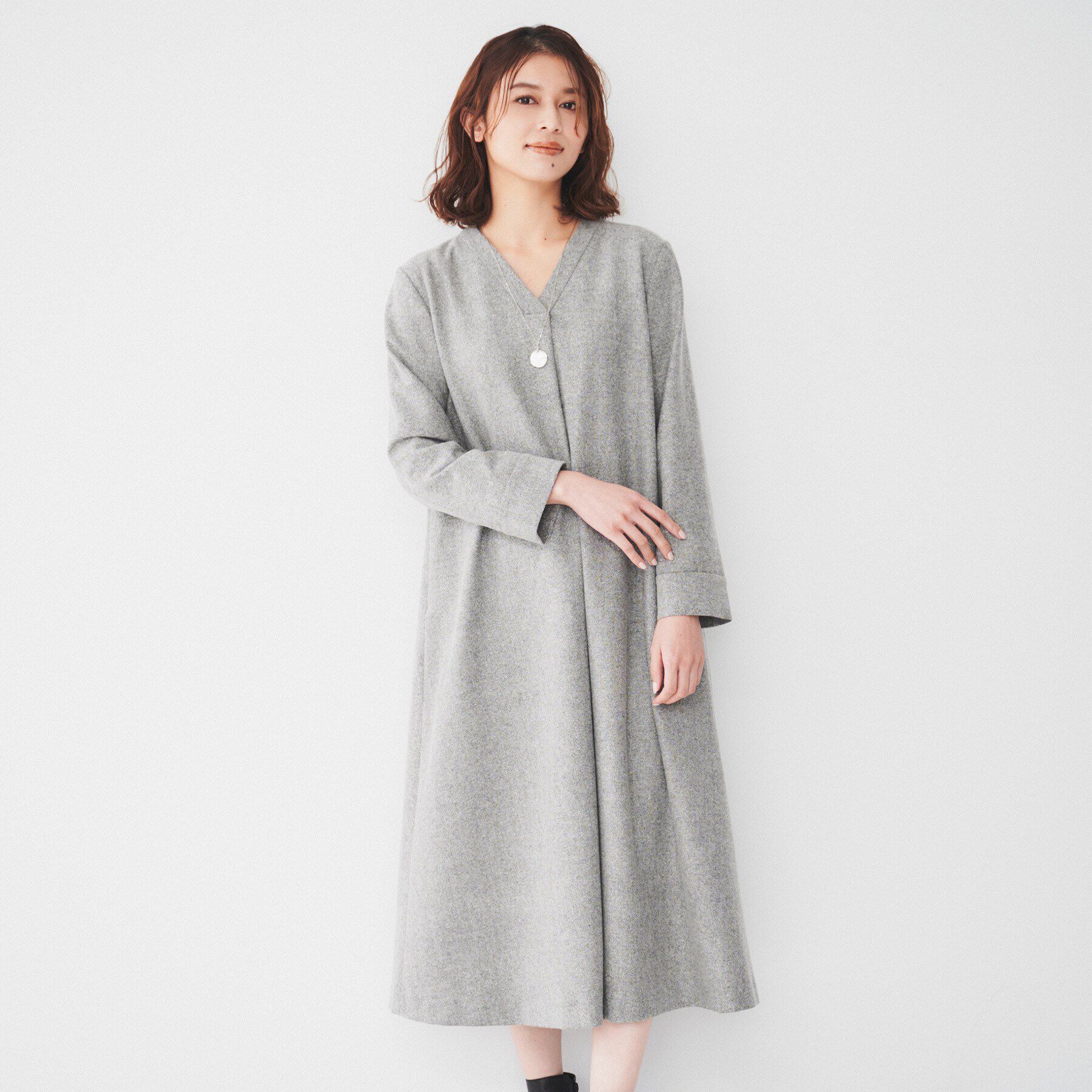 UNTITLED「【ポケット付/きれいめ】ネップツイード Aラインワンピース」|ワンピース|